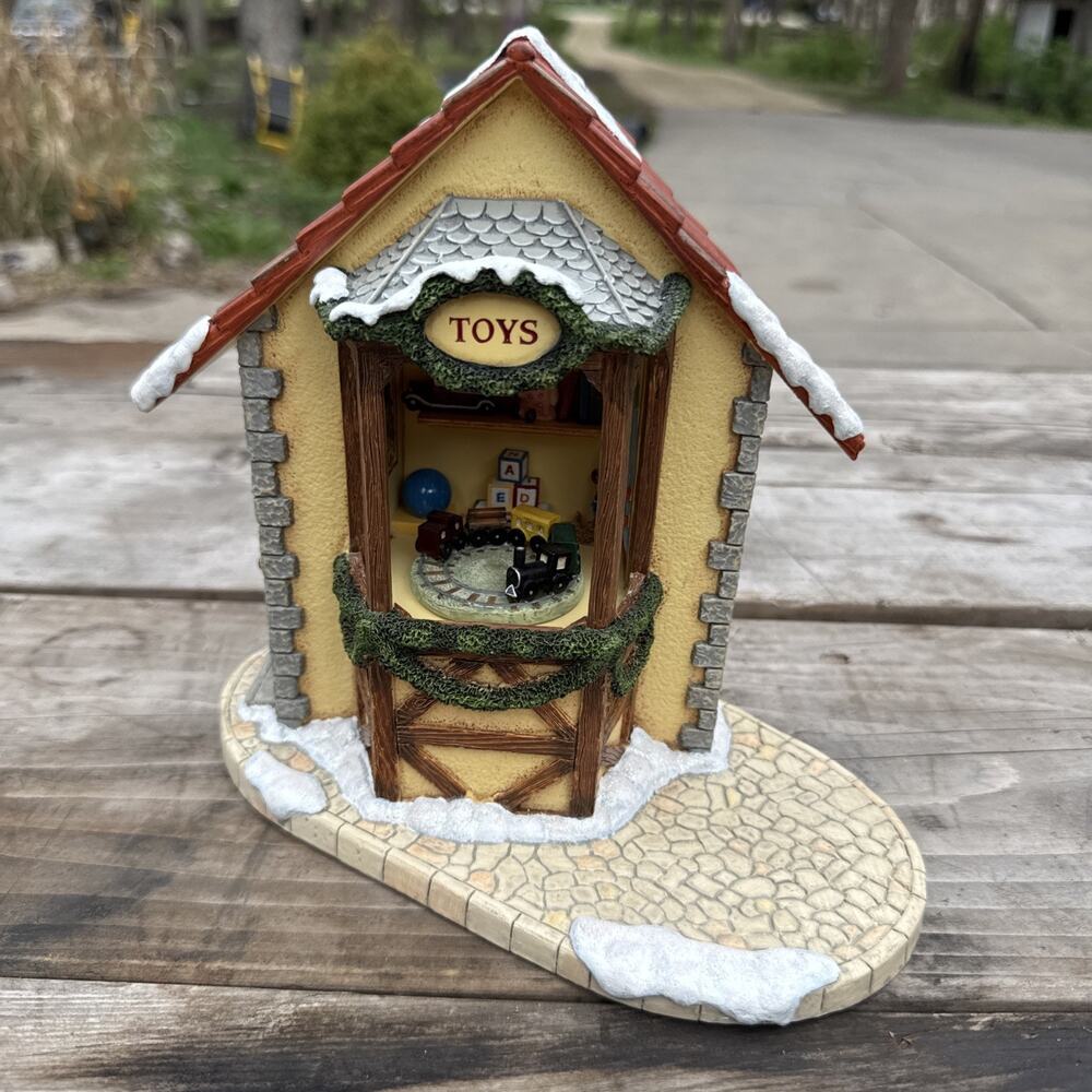 Vintage Goebel Holiday Dreaming Lighted Music Box 2006 Resin Works!
